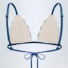 Montauk driehoekige bikinitop in marineblauw