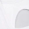 Naadloze, zachte geribde crop top met uitsnijding in wit