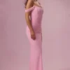 Naelle Mesh Draped Corsetjurk in suikerspinroze