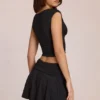 Nalia Modal Plunge Top in zwart
