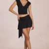 Nalia Modal Plunge Top in zwart