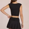 Nalia Modal Plunge Top in zwart