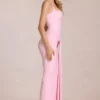 Nayeli maxi-jurk met vierkante hals en gerimpelde bandjes in Blossom Pink