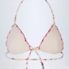 Noia micro-triangel bikinitop met rode bloemenprint
