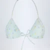 Noia Micro Triangle-bikinitop in blauw met bloemenprint