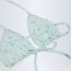 Noia Micro Triangle-bikinitop in blauw met bloemenprint