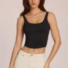 Norelle Modal Top met strikbandjes in zwart