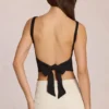 Norelle Modal Top met strikbandjes in zwart