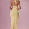 Olivette Jersey Corset Bruidsmeisjesjurk in botergeel