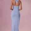 Olivette Jersey Corset Bruidsmeisjesjurk in Poederblauw