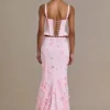Opaline Premium versierde tule rok in babyroze
