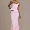 Opaline Premium versierde tule rok in babyroze