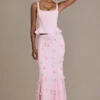 Opaline Premium versierde tule rok in babyroze