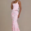 Opaline Premium versierde tule rok in babyroze