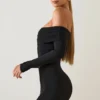 Oriana Modal mini-jurk met blote schouders in zwart