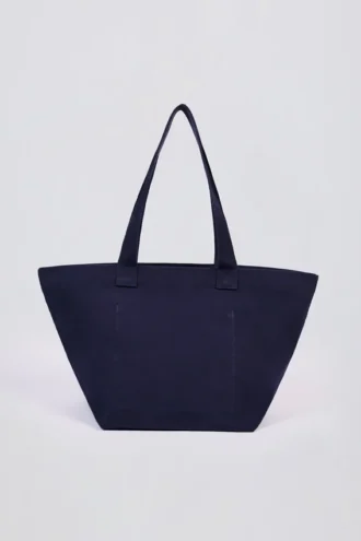 Oversized draagtas in klassiek marineblauw