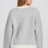 Oversized gebreide trui met logo in Ice