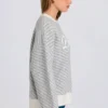 Oversized gebreide trui met logo in Ice