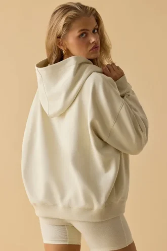 Oversized hoodie in Bone