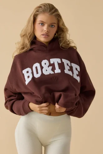 Oversized hoodie in mahonie