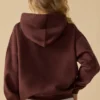 Oversized hoodie in mahonie