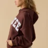 Oversized hoodie in mahonie