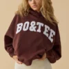 Oversized hoodie in mahonie