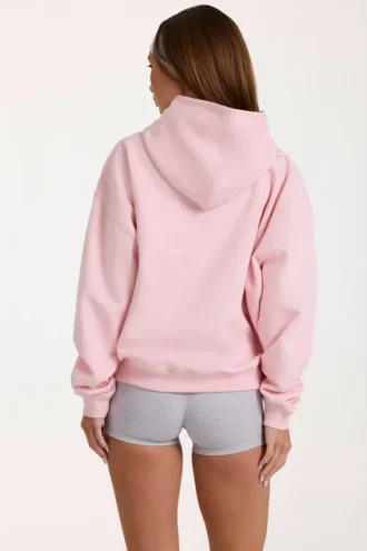 Oversized hoodie met applicatie in Blush