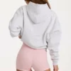 Oversized hoodie met applicatie in grijs gemêleerd