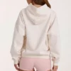 Oversized hoodie met applicatie in ivoorkleurig met stippen