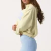 Oversized hoodie met applicatie in Lemon
