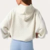 Oversized hoodie met applicatie in melk met stippen
