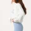 Oversized hoodie met applicatie in Milk