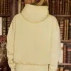 Oversized hoodie met borduursel in zachtgeel