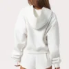 Oversized hoodie met ritssluiting  in Milk