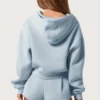 Oversized hoodie met ritssluiting  in poederblauw