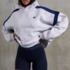 Oversized hoodie van katoenfleece in gemêleerd grijs