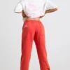 Oversized joggingbroek van geborsteld jersey in rood