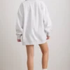 Oversized sweatshirt met ronde hals in grijs gemêleerd