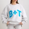 Oversized sweatshirt met ronde hals in grijs gemêleerd