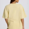 Oversized T-shirt met print in Lemon