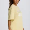 Oversized T-shirt met print in Lemon