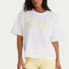 Oversized T-shirt van katoenjersey in wit