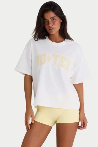 Oversized T-shirt van katoenjersey in wit