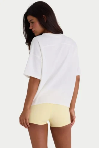 Oversized T-shirt van katoenjersey in wit