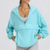 Oversized trainingsjack in aqua