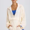 Oversized trainingsjack in wit