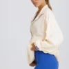 Oversized trainingsjack in wit