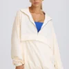 Oversized trainingsjack in wit
