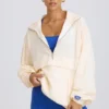 Oversized trainingsjack in wit